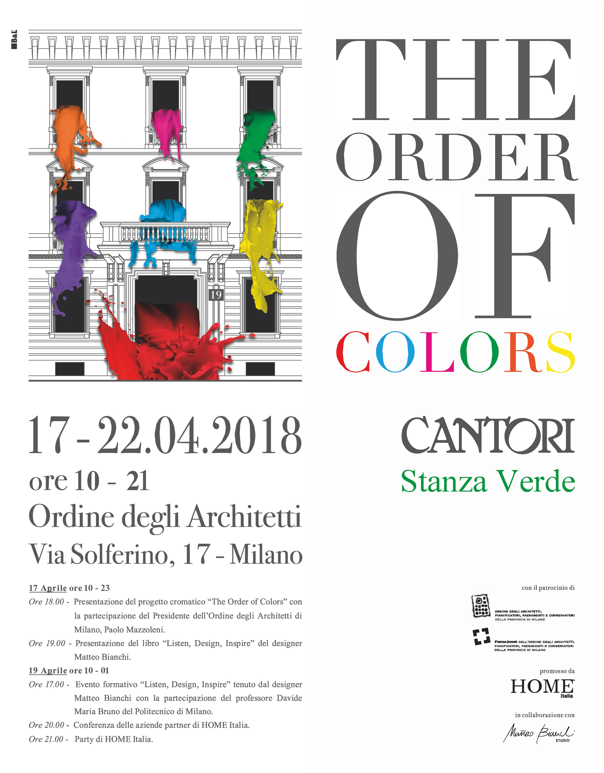 Cantori at Fuori Salone event: The Order of Colors - Cantori